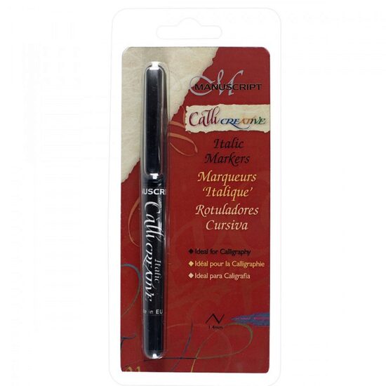 MM6108 - Marker negru cu varf drept pentru caligrafie 2.5 mm - Callicreative
