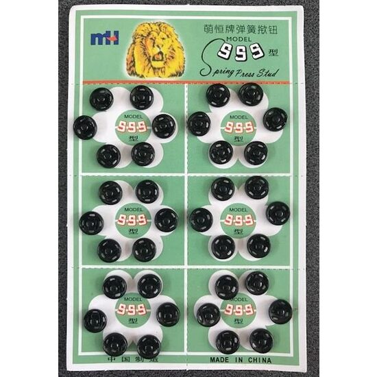 555-0 Set 36 capse negre metal 0.8 mm - EMID