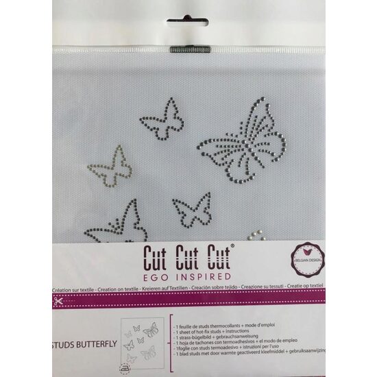CTSA4003 Coala termocolanta, cu paiete 21x21cm - Studs Butterfly - Cut Cut Cut - Darwi