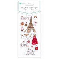 DPNB-027 - Sticker 3D cu glitter - Paris - DP CRAFT