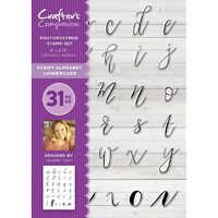 CC-STP-SALOW Set 31 stampile photopolymer Script Alphabet Lowercase - Crafters Companion