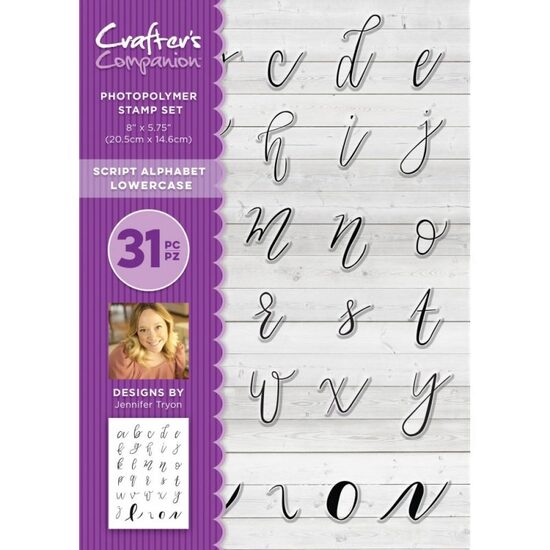 CC-STP-SALOW Set 31 stampile photopolymer Script Alphabet Lowercase - Crafters Companion