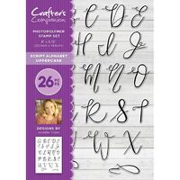 CC-STP-SAUP Set 26 stampile photopolymer Script Alphabet Uppercase - Crafters Companion