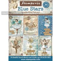 SBBPC02 - Set 24 coli scrapbooking 11,4 x 16,5 cm - BLUE STARS COLLECTION - Stamperia