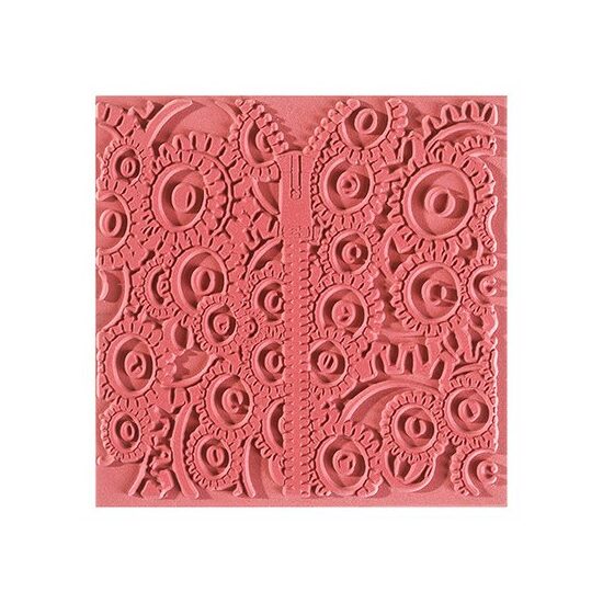 CE95013 - Placa de textura, stampila cauciuc - 9x9cm - Cernit - Mechanics