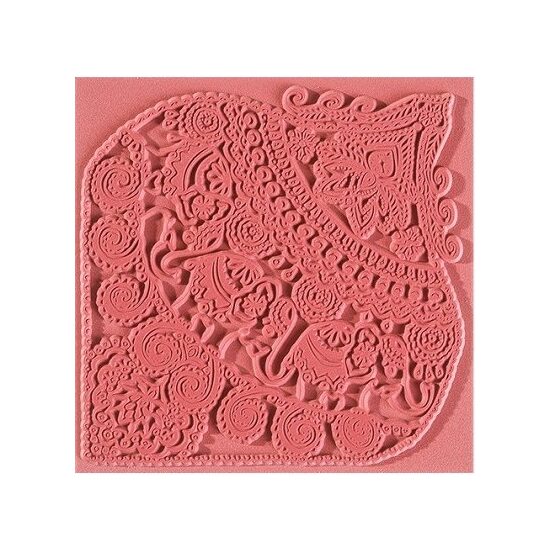 CE95014 - Placa de textura, stampila cauciuc - 9x9cm - Cernit - Indian