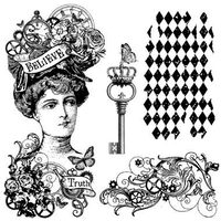 WTKCC123 - Stampila High Definition - 10x10cm - Steampunk - Stamperia