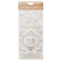 NAK15 - Stickere din folie argintie embosata - Wedding - DP CRAFT