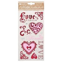 NAK16 - Stickere din folie rosie - Love - DP CRAFT