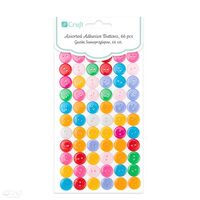 CEGU-014 Set 66 nasturi colorati autoadezivi 12mm - DP CRAFT