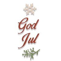 1 - 662158 Set 4 cuttereThinlits - God Jul / Happy Christmas TAIE SI EMBOSEAZA - Sizzix