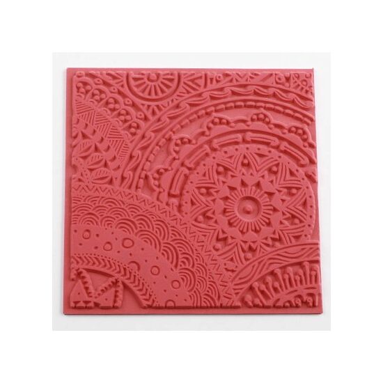 CE95017 - Placa de textura, stampila cauciuc - 9x9cm - Cernit - Stars