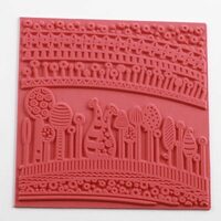 CE95020 - Placa de textura, stampila cauciuc - 9x9cm - Cernit - Nature
