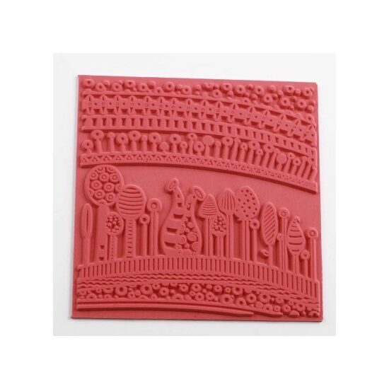 CE95020 - Placa de textura, stampila cauciuc - 9x9cm - Cernit - Nature