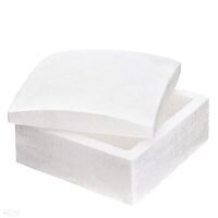 DIST-078 - Cutie patrata polistiren cu capac rotunjit 13.5 x 13.5 cm - DP CRAFT