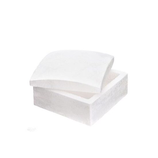 DIST-078 - Cutie patrata polistiren cu capac rotunjit 13.5 x 13.5 cm - DP CRAFT