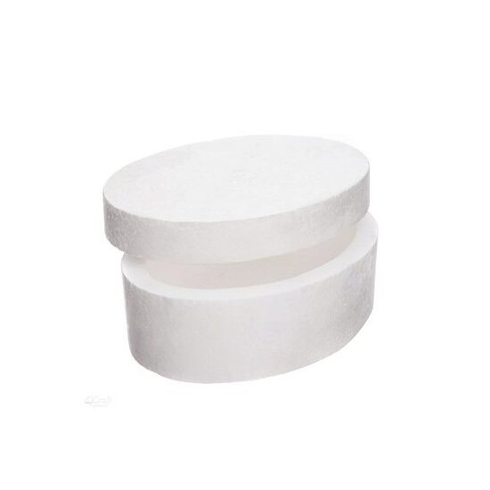 DIST-079 - Cutie ovala polistiren cu capac rotunjit 15.5 x 11 cm - DP CRAFT