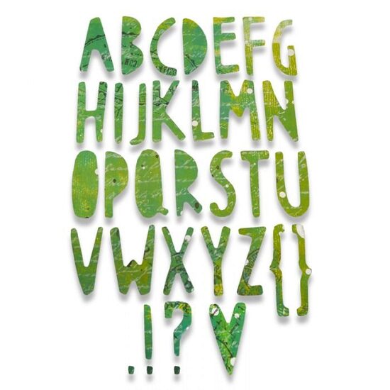 8 - 662667 Cutter Thinlits - TAIE SI EMBOSEAZA - Paper Cuts Alphabet - Sizzix