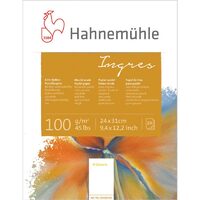10628051 Bloc Ingres 24 x 31 cm, 100 gr/mp, 20 coli, 9 nuante - grain torchon - Hahnemuhle