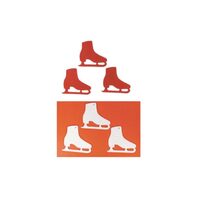 23284 - Set 6 figurine fetru - patine albe - rosii, 6cm - PENTART