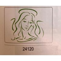24120 - Sablon plastic A5 , 3D - K5 - Fecioara - Pentart