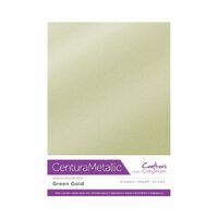 CPM10-GGOLD Set 10 coli metalizate A4, 310 gr - GREEN GOLD - Crafters Companion