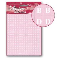 SBA251 - Sticker mini alfabet 306 piese - fundal roz deschis - Stamperia