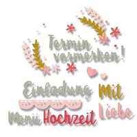 K - 662619 Set 11 cuttere Thinlits TAIE SI EMBOSEAZA - Hochzeit - Sizzix