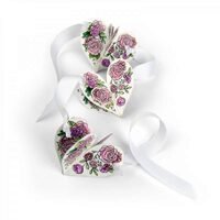 8 - 662643 Set 6 cuttere Framelits + 4 stampile - Heart garland - Sizzix