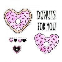 8 - 662680 Set 6 cuttere Framelits + 5 stampile - Donuts for You - Sizzix