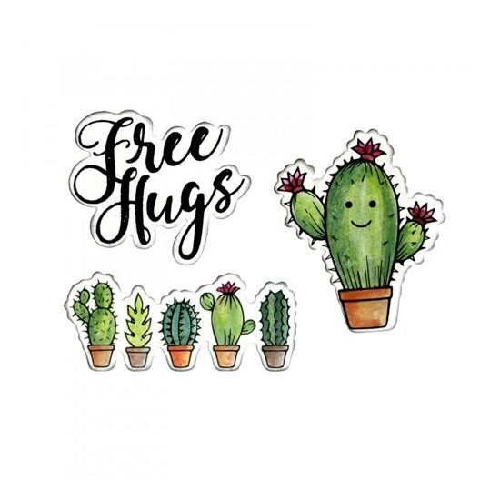 8 - 662682 Set 3 cuttere Framelits + 3 stampile - Sending Hugs - Sizzix
