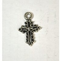 367249D - Charm metalic argintiu, cruciulita - aprox 1.8cm - ANT-CH