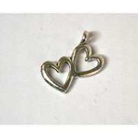 367253D - Charm metalic argintiu - inimioare - ANT-CH