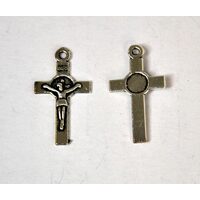 367244D - Charm metalic argintiu - cruciulita - ANT-CH