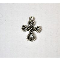 367223D - Charm metalic argintiu - cruciulita - ANT-CH