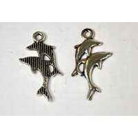 367263D - Charm metalic argintiu - delfini - ANT-CH