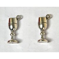 367275D - Charm metalic argintiu - pahar vin - ANT-CH