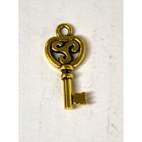 367272D - Charm metalic auriu - cheie - ANT-CH