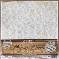 DFMC21 - Hartie manuala printata, Damasc - Magna Carta - 30x30cm - Stamperia