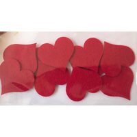 Set 10 figurine fetru, inimioare aprox. 4cm - 23208 - Pentart
