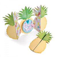 10 - 662727 Set 12 cuttere Thinlits - Card, Pineapple Fold-a-Long - Sizzix