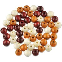 310-51 - Margele lemn mix marouri, 10mm, 56buc - Meyco