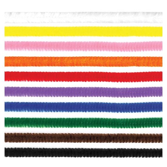22012 - Set 10 buc. sarma plusata chenille - 8mm x 50cm - mix culori - Meyco