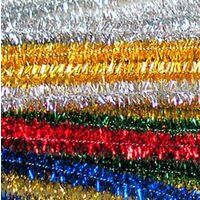 22017 - Set 10 buc. sarma plusata chenille - 8mm x 50cm - mix culori metalizate - Meyco