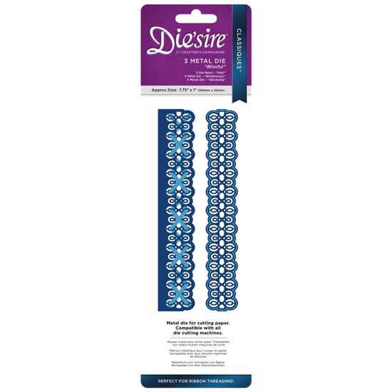DS-C-BLIS Set 3 Cuttere Classiques Ribbon Threading - Blissful - Crafters Companion