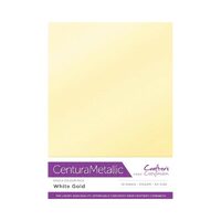 CPM10-WGOLD Set 10 coli metalizate A4, 310 gr - WHITE GOLD - Crafters Companion