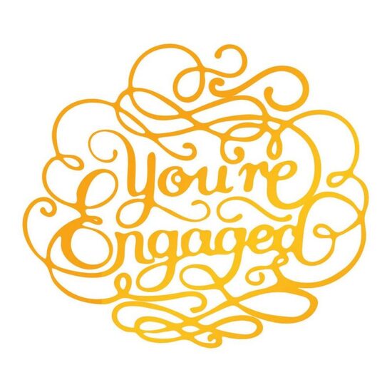 ULT158112 - Placa pentru embosare si folie la cald - Youre Engaged - Couture Creations