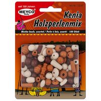 132-87 - Mix margele lemn, model Kenia, crem - marouri - 100buc - Meyco