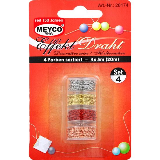 28174 - Sarma decorativa, mix 4 culori, 0.25mm x 5m - Meyco