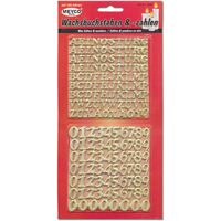 36299 - Set litere si cifre din ceara aurie, 10mm - Meyco
